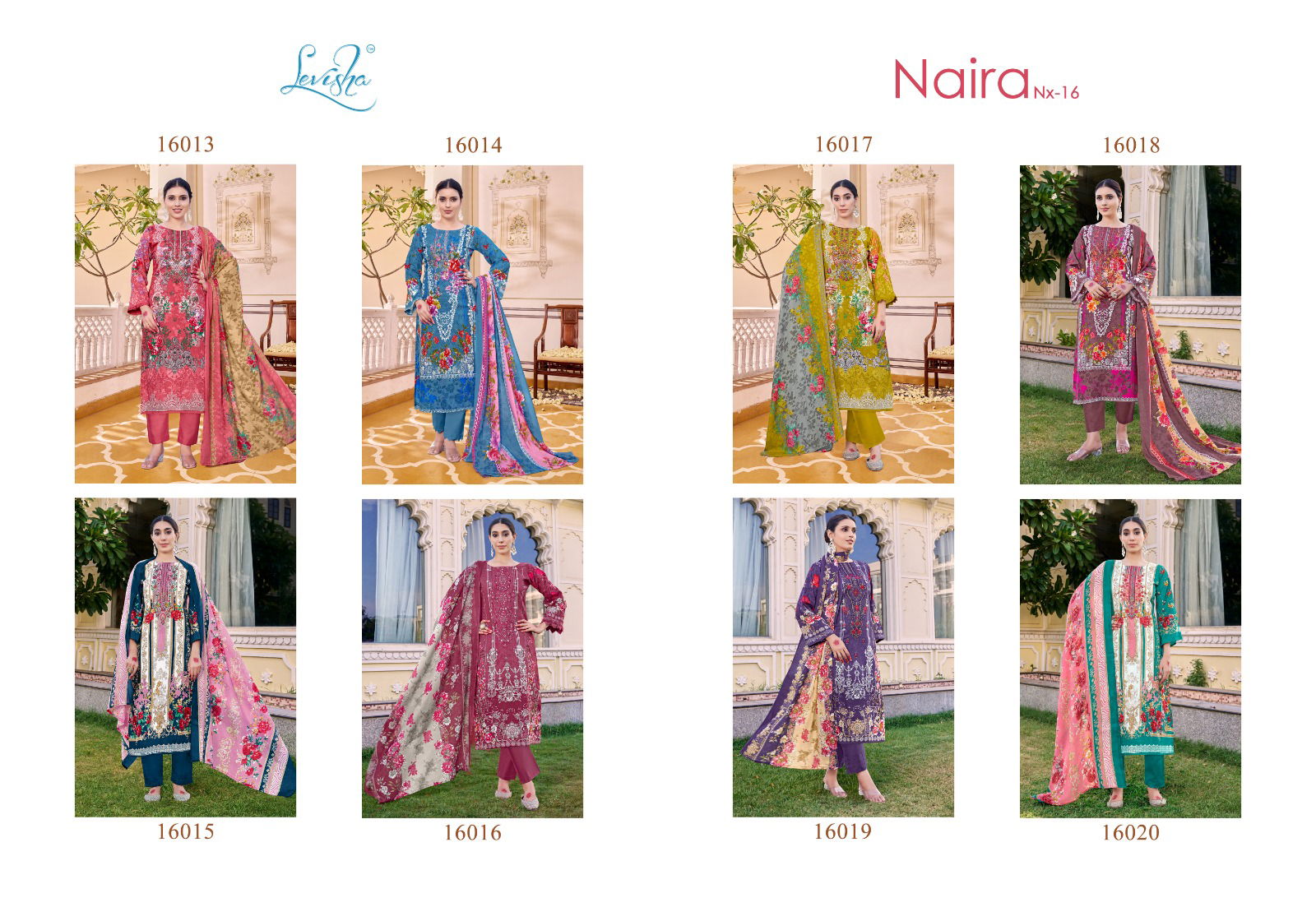Naira Nx Vol 16 By Levisha Cambric Cotton Printed Dress Material Exporters In India